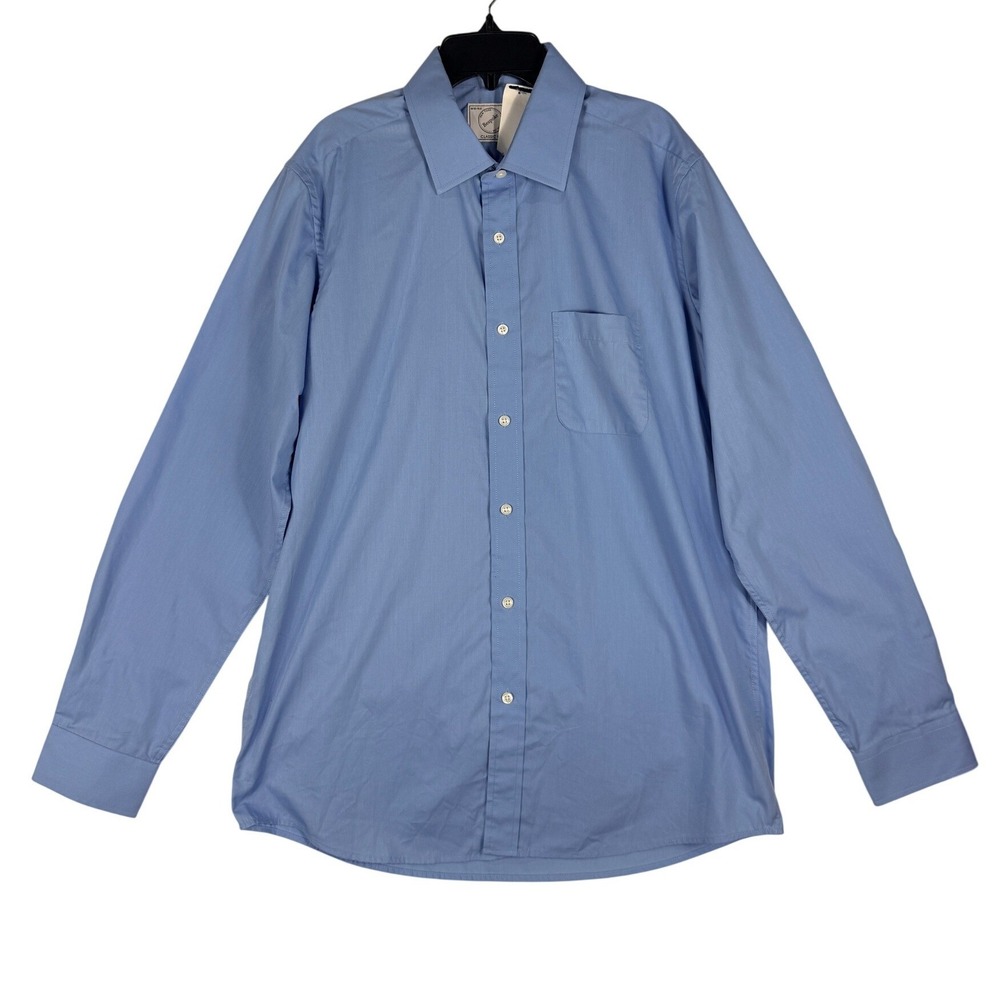 Bespoke New York Mens Classic Fit Dress Shirt Light Blue Medium 15-15.5 34/35
